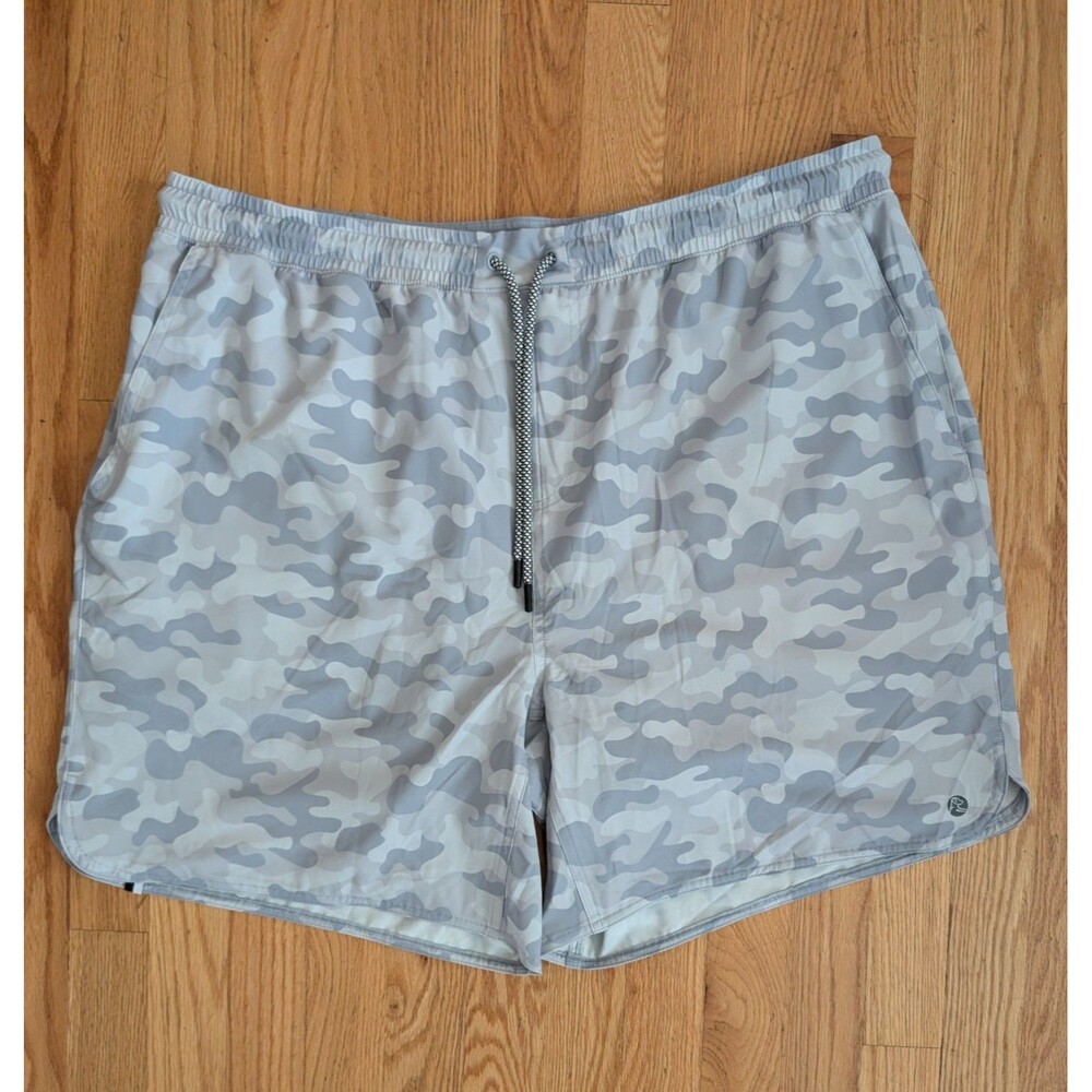 Rhoback White Grey Camo Shorts Regiments Lounge Gym Workout Lined Mens 3XL